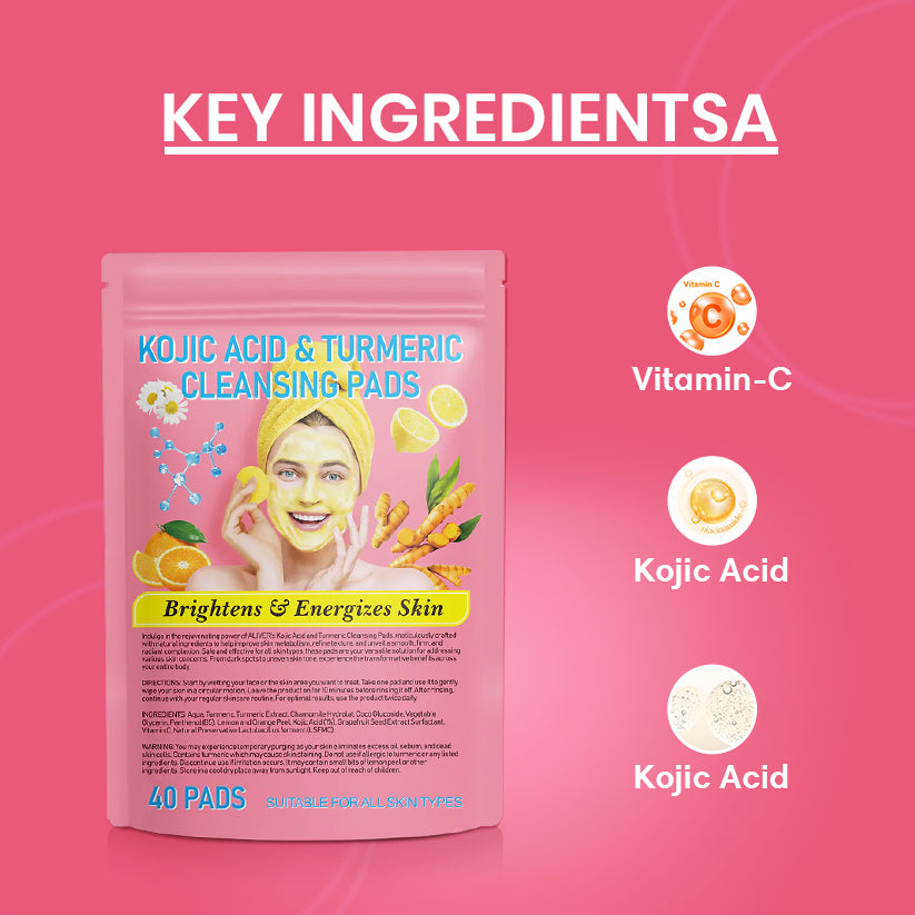 Turmeric & Kojic Acid Pads – Skin Brightening & Acne Treatment